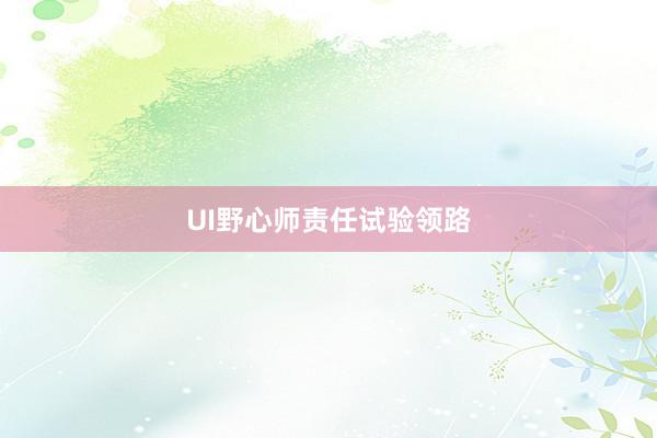 UI野心师责任试验领路