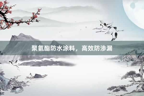 聚氨酯防水涂料，高效防渗漏
